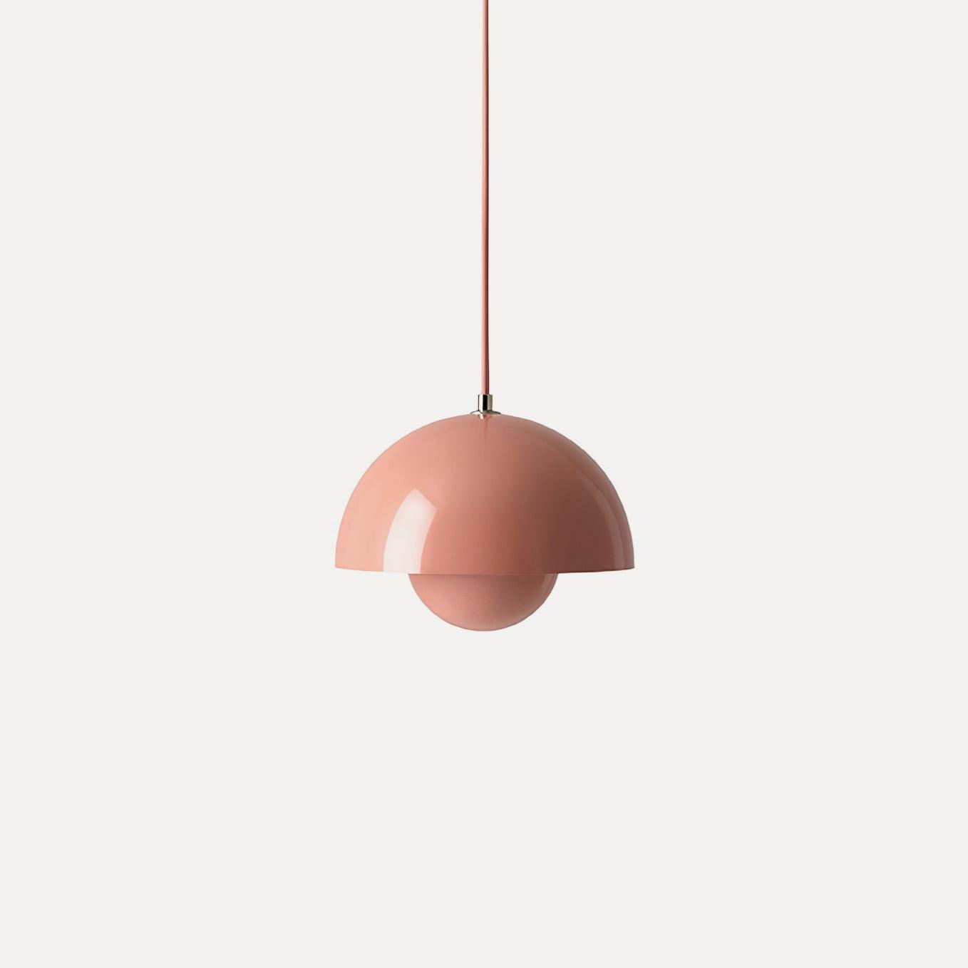 Flowerpot Pendant Light, Dual-Dome Aluminum Shade, Hardwired Ceiling Fixture