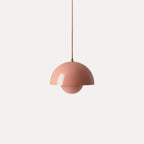 Flowerpot Pendant Light, Dual-Dome Aluminum Shade, Hardwired Ceiling Fixture