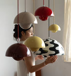 Flowerpot Pendant Light, Dual-Dome Aluminum Shade, Hardwired Ceiling Fixture