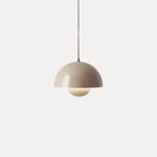 Flowerpot Pendant Light, Dual-Dome Aluminum Shade, Hardwired Ceiling Fixture