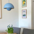 Flowerpot Pendant Light, Dual-Dome Aluminum Shade, Hardwired Ceiling Fixture