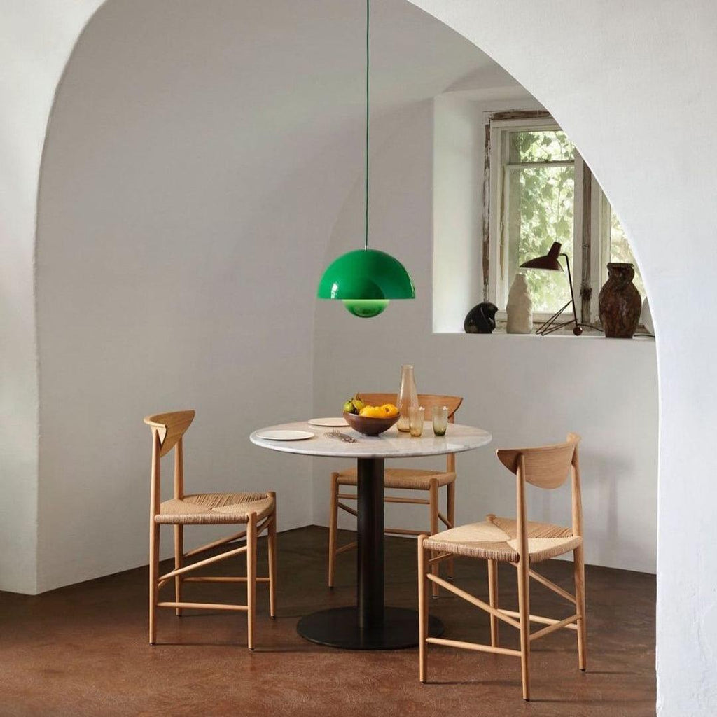 Flowerpot Pendant Light, Dual-Dome Aluminum Shade, Hardwired Ceiling Fixture