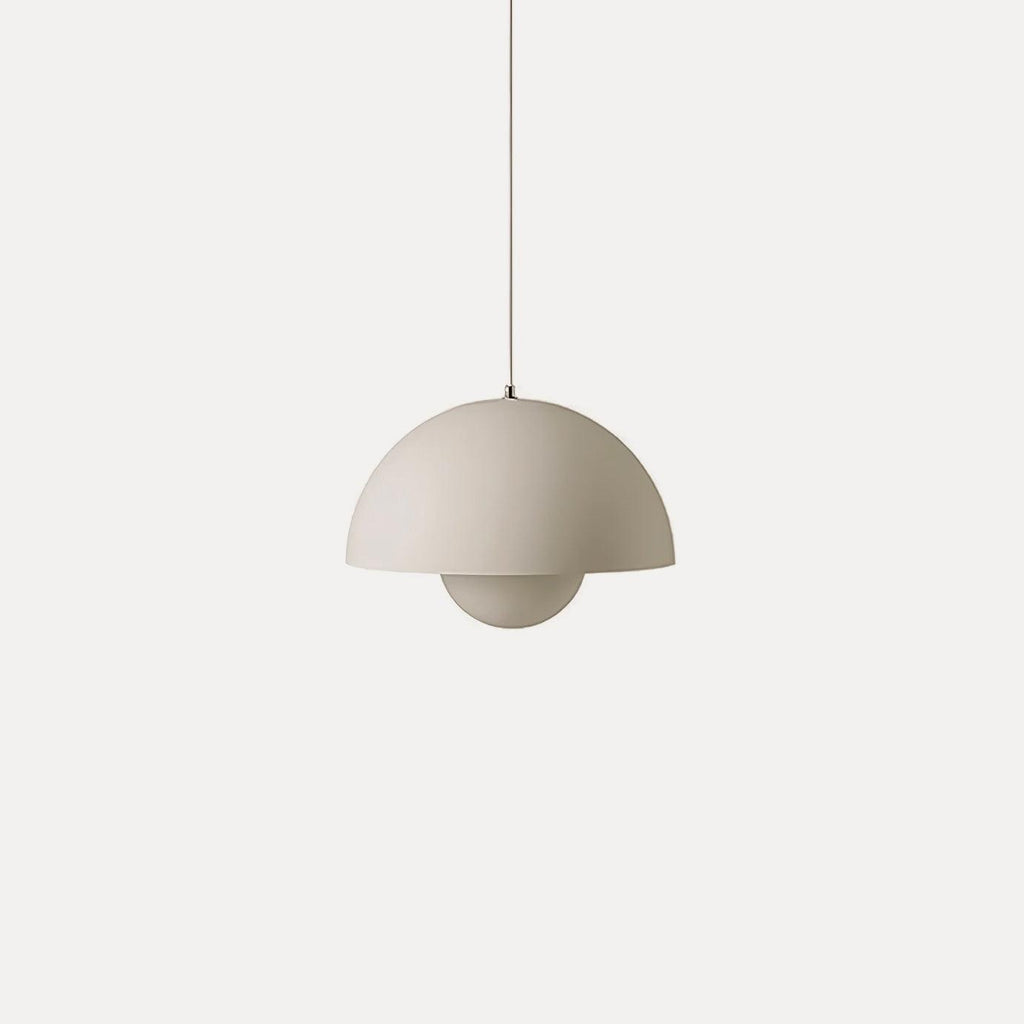 Flowerpot Pendant Light, Dual-Dome Aluminum Shade, Hardwired Ceiling Fixture