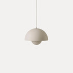Flowerpot Pendant Light, Dual-Dome Aluminum Shade, Hardwired Ceiling Fixture