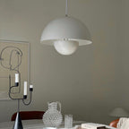 Flowerpot Pendant Light, Dual-Dome Aluminum Shade, Hardwired Ceiling Fixture