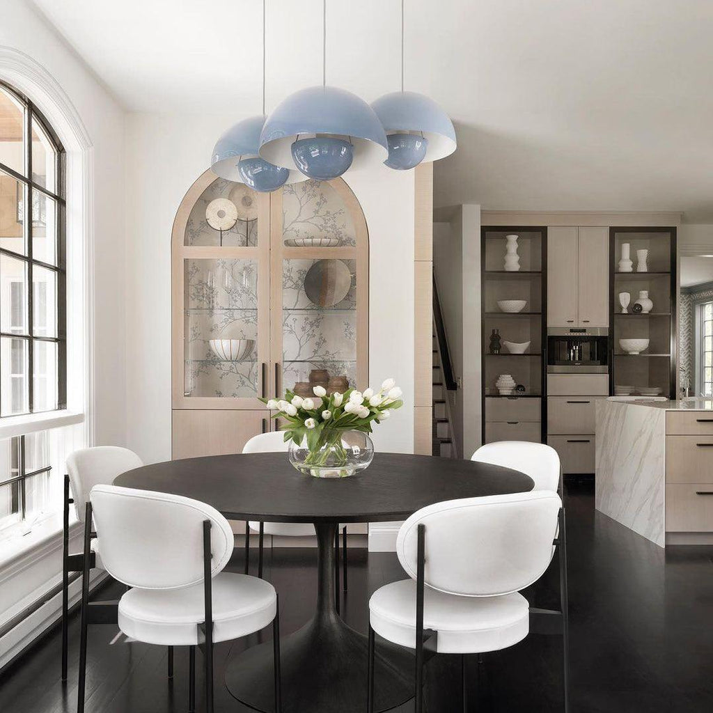 Flowerpot Pendant Light, Dual-Dome Aluminum Shade, Hardwired Ceiling Fixture