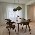 Flowerpot Pendant Light, Dual-Dome Aluminum Shade, Hardwired Ceiling Fixture