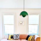 Flowerpot Pendant Light, Dual-Dome Aluminum Shade, Hardwired Ceiling Fixture