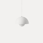 Flowerpot Pendant Light, Dual-Dome Aluminum Shade, Hardwired Ceiling Fixture