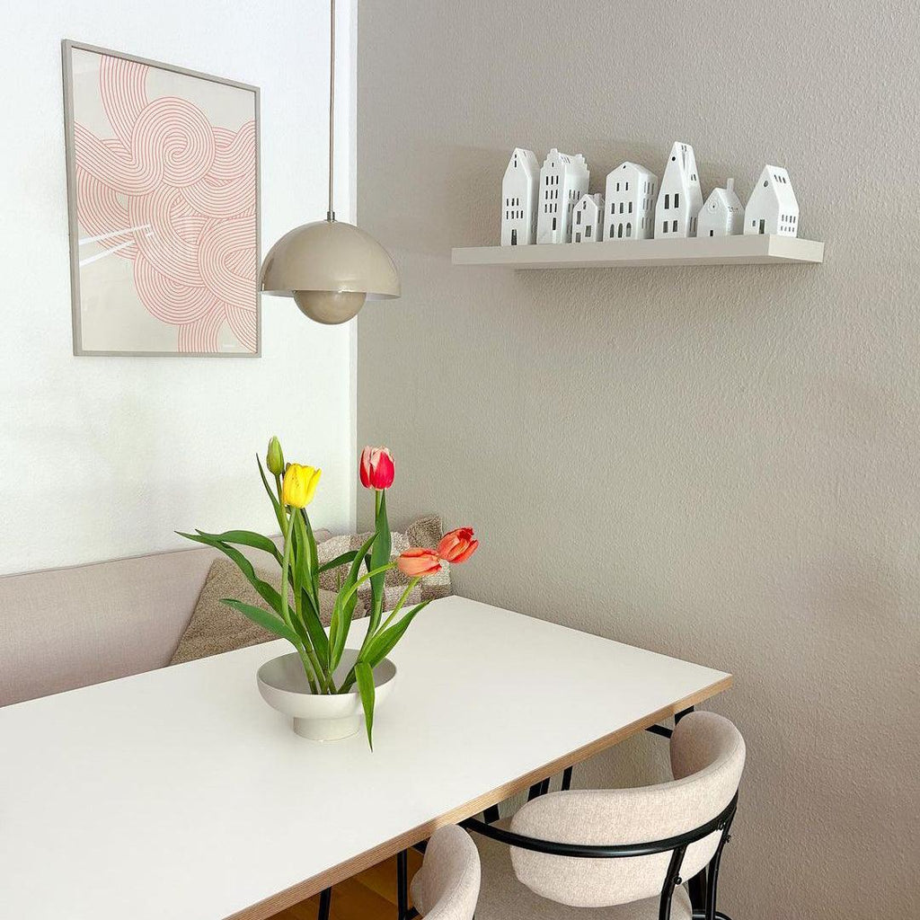 Flowerpot Pendant Light, Dual-Dome Aluminum Shade, Hardwired Ceiling Fixture
