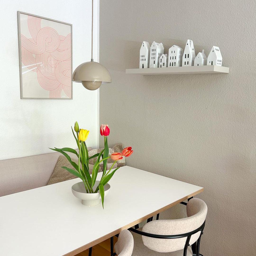 Flowerpot Pendant Light, Dual-Dome Aluminum Shade, Hardwired Ceiling Fixture