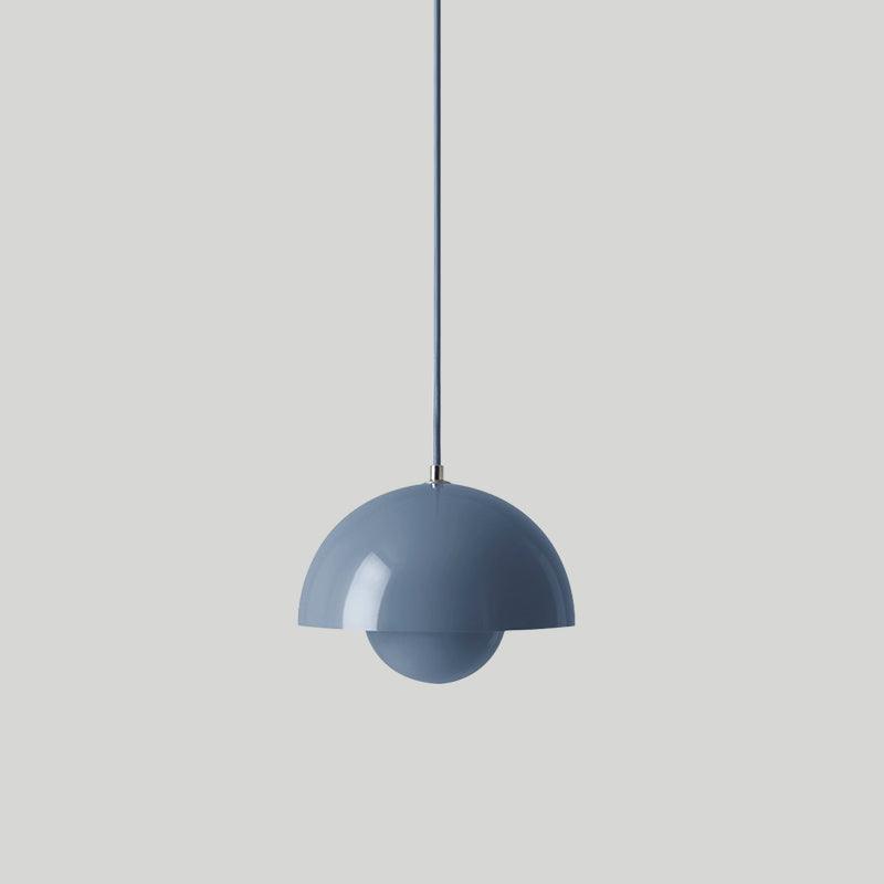 Flowerpot Pendant Light, Dual-Dome Aluminum Shade, Hardwired Ceiling Fixture