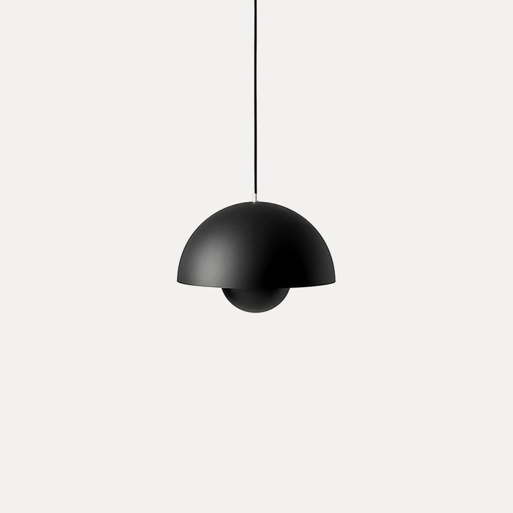 Flowerpot Pendant Light, Dual-Dome Aluminum Shade, Hardwired Ceiling Fixture