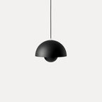 Flowerpot Pendant Light, Dual-Dome Aluminum Shade, Hardwired Ceiling Fixture