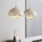 Flowerpot Pendant Light, Dual-Dome Aluminum Shade, Hardwired Ceiling Fixture