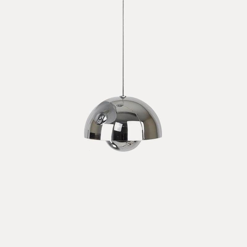 Flowerpot Pendant Light, Dual-Dome Aluminum Shade, Hardwired Ceiling Fixture
