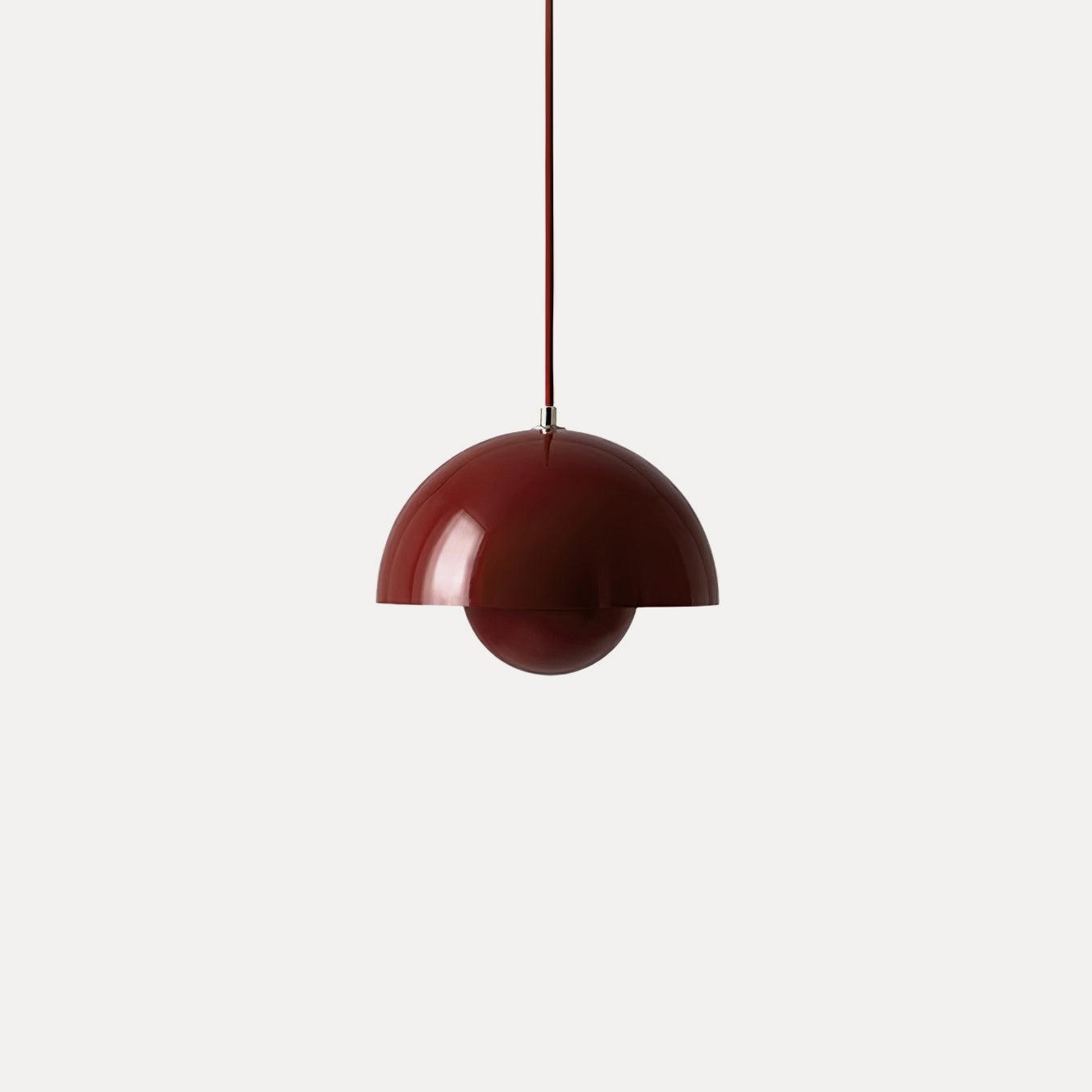 Flowerpot Pendant Light, Dual-Dome Aluminum Shade, Hardwired Ceiling Fixture