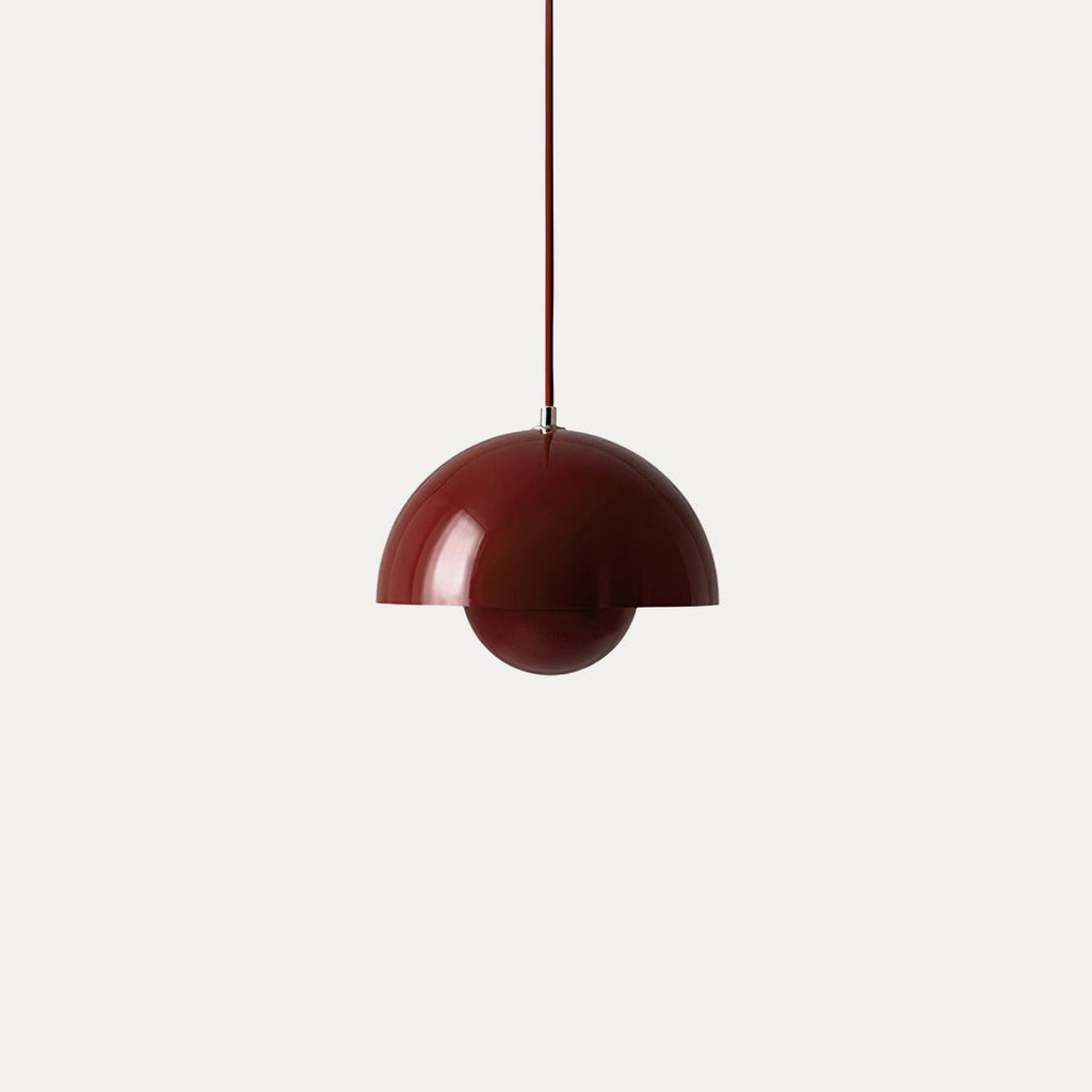 Flowerpot Pendant Light, Dual-Dome Aluminum Shade, Hardwired Ceiling Fixture