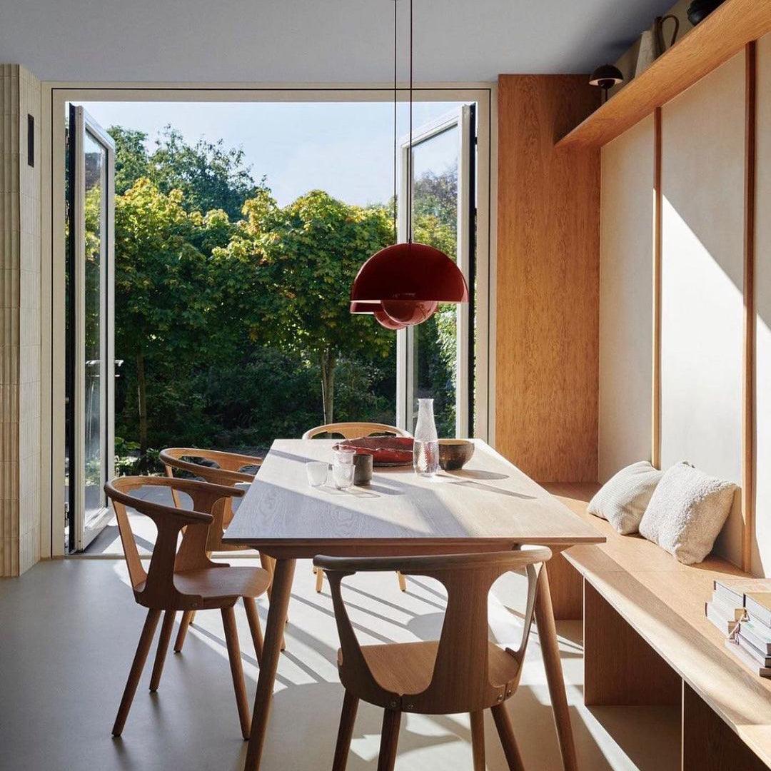 Flowerpot Pendant Light, Dual-Dome Aluminum Shade, Hardwired Ceiling Fixture