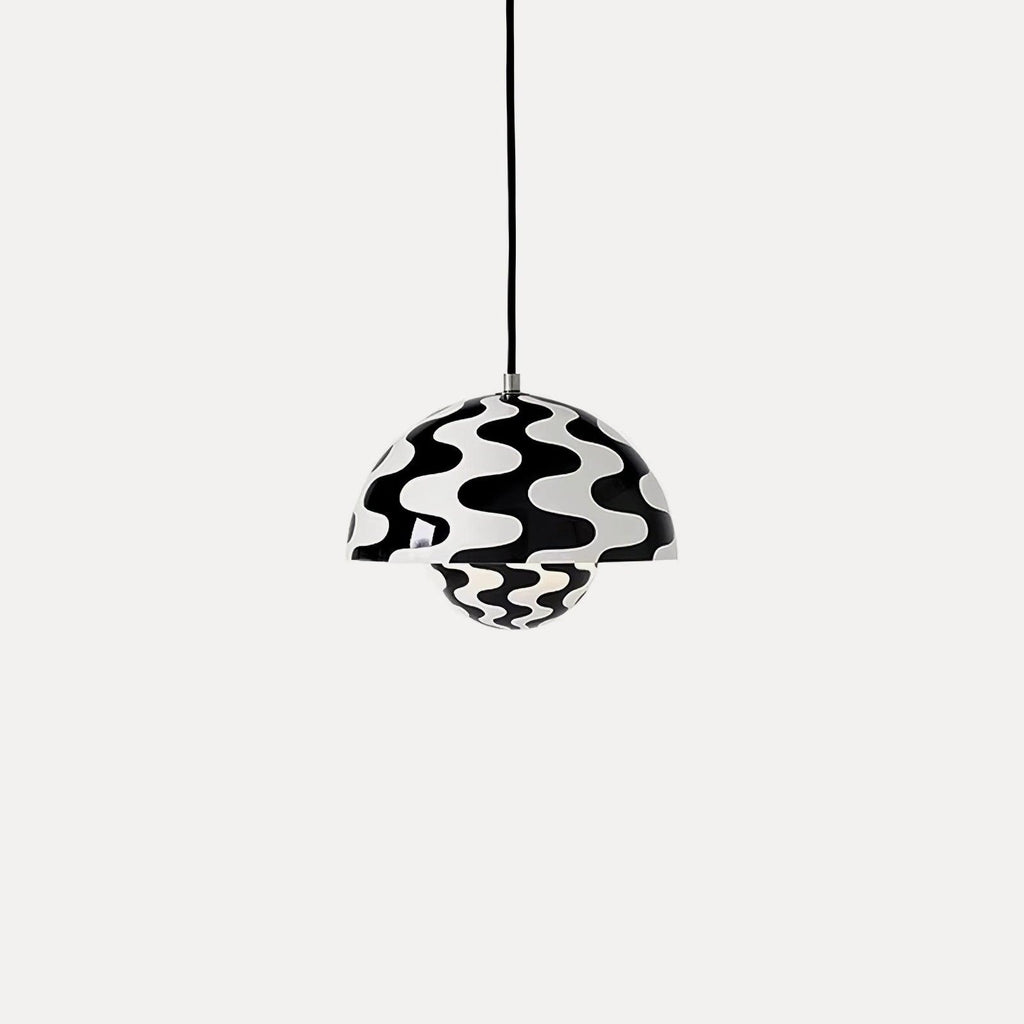 Flowerpot Pendant Light, Dual-Dome Aluminum Shade, Hardwired Ceiling Fixture