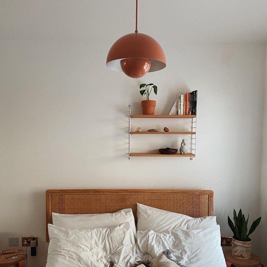 Flowerpot Pendant Light, Dual-Dome Aluminum Shade, Hardwired Ceiling Fixture