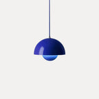 Flowerpot Pendant Light, Dual-Dome Aluminum Shade, Hardwired Ceiling Fixture