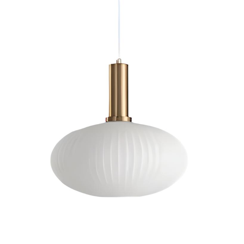 Luminária Suspensa, Design em Vidro Estriado, Estilo Vintage, Abajur de 12 Polegadas