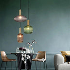 Luminária Suspensa, Design em Vidro Estriado, Estilo Vintage, Abajur de 12 Polegadas