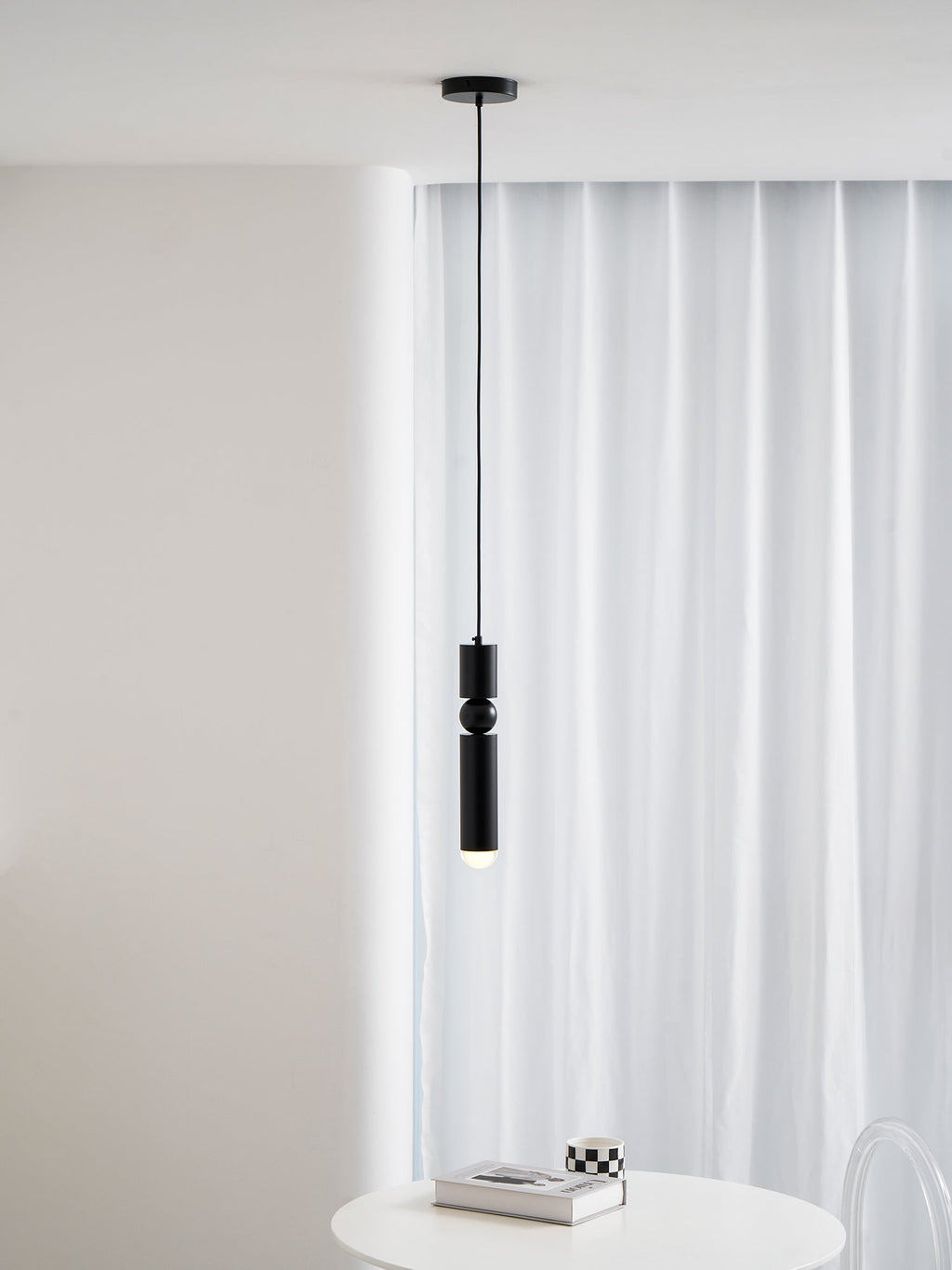 Pendant Light, Geometric Cylinder Cluster, E27, Black, Chrome or Gold