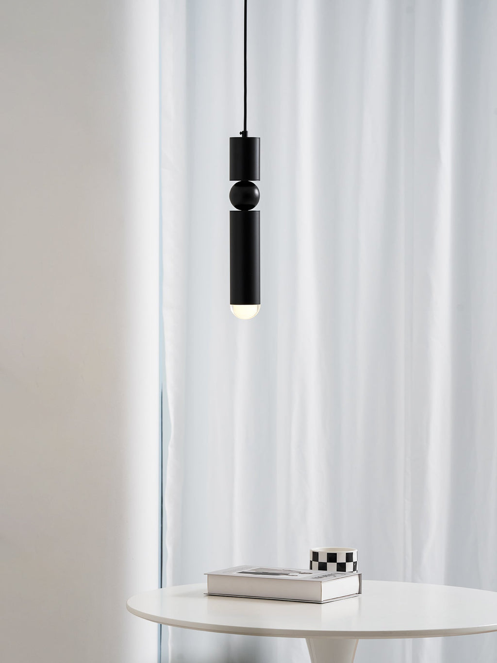 Pendant Light, Geometric Cylinder Cluster, E27, Black, Chrome or Gold