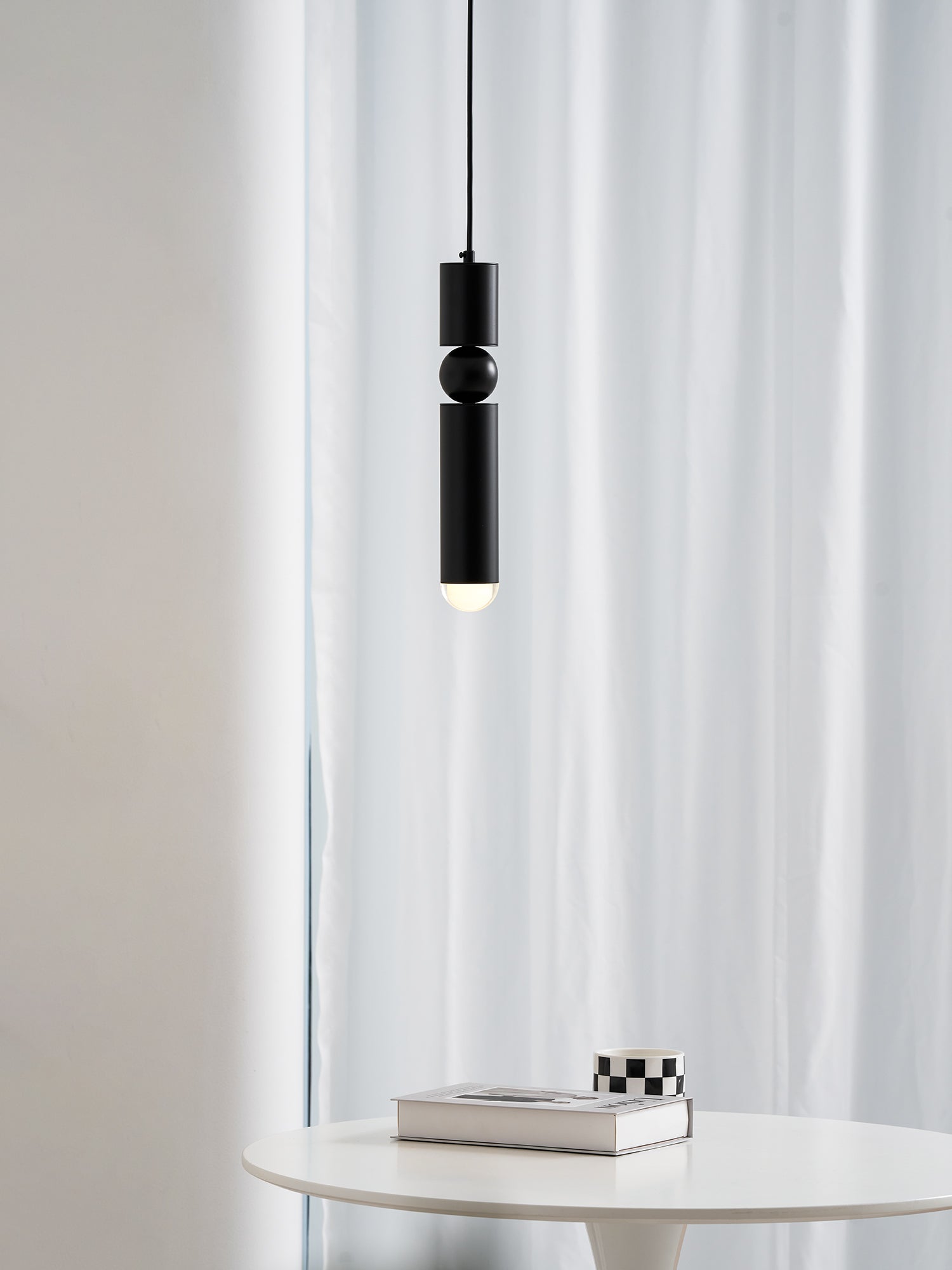 Pendant Light, Geometric Cylinder Cluster, E27, Black, Chrome or Gold