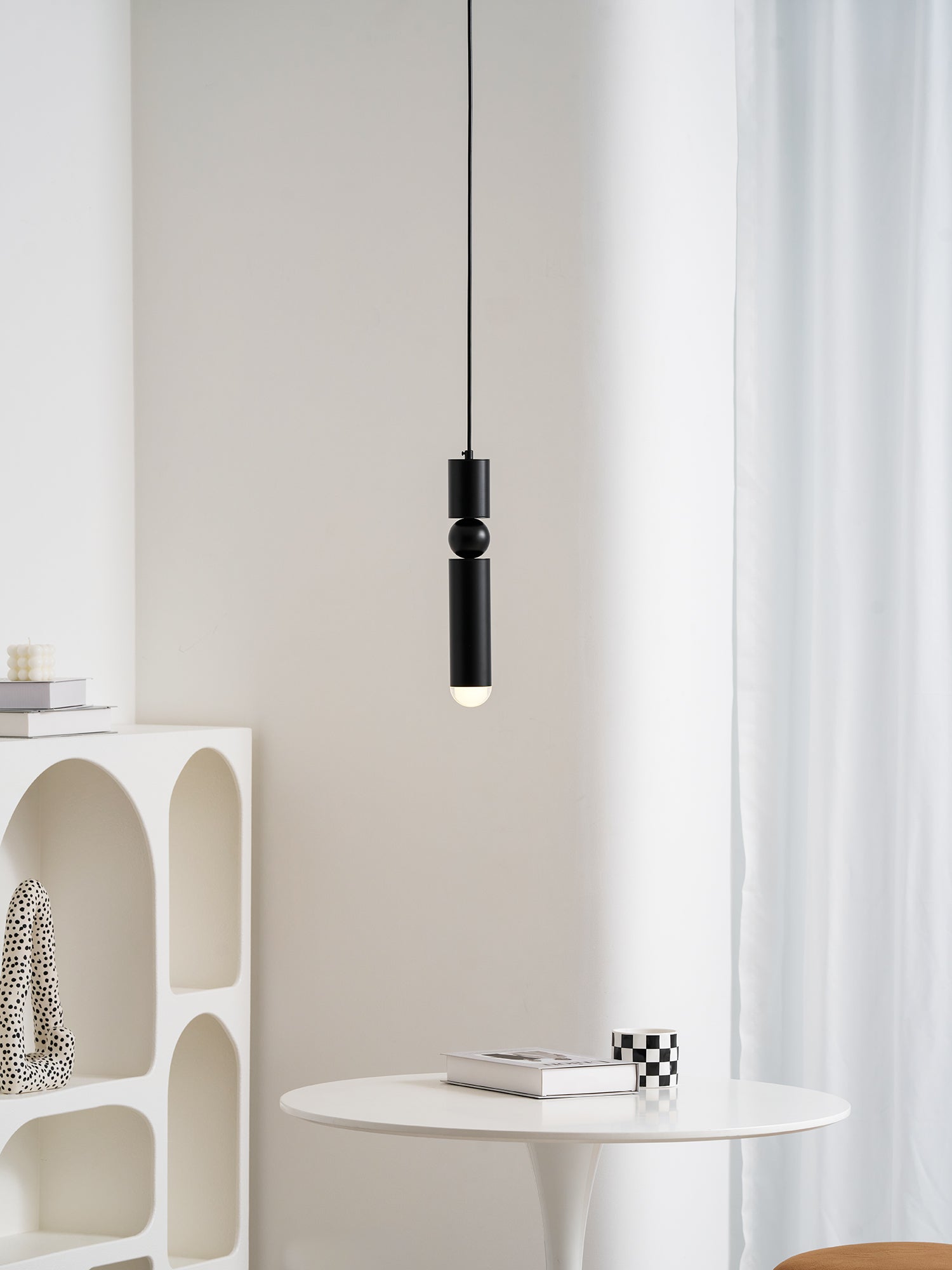 Pendant Light, Geometric Cylinder Cluster, E27, Black, Chrome or Gold
