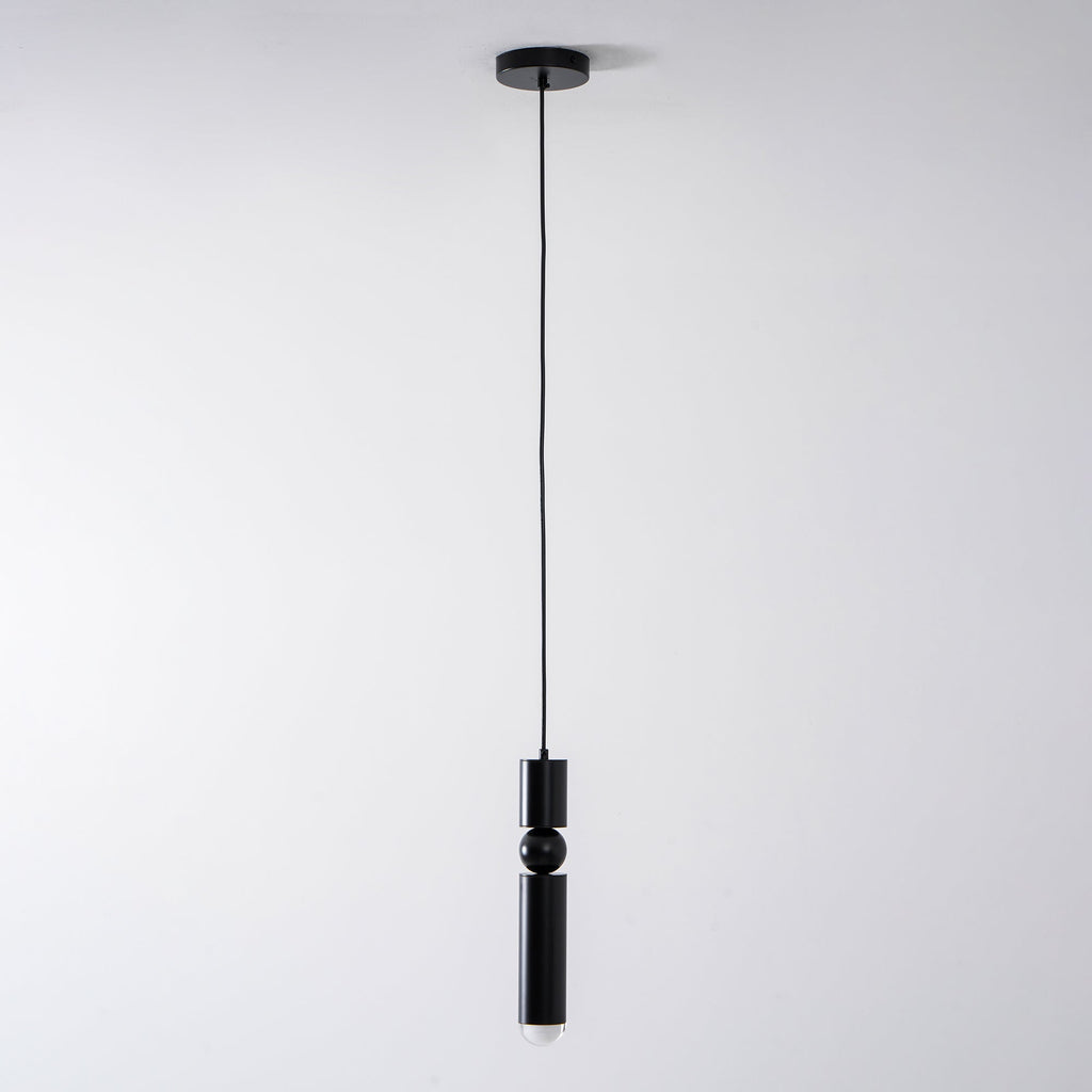 Pendant Light, Geometric Cylinder Cluster, E27, Black, Chrome or Gold