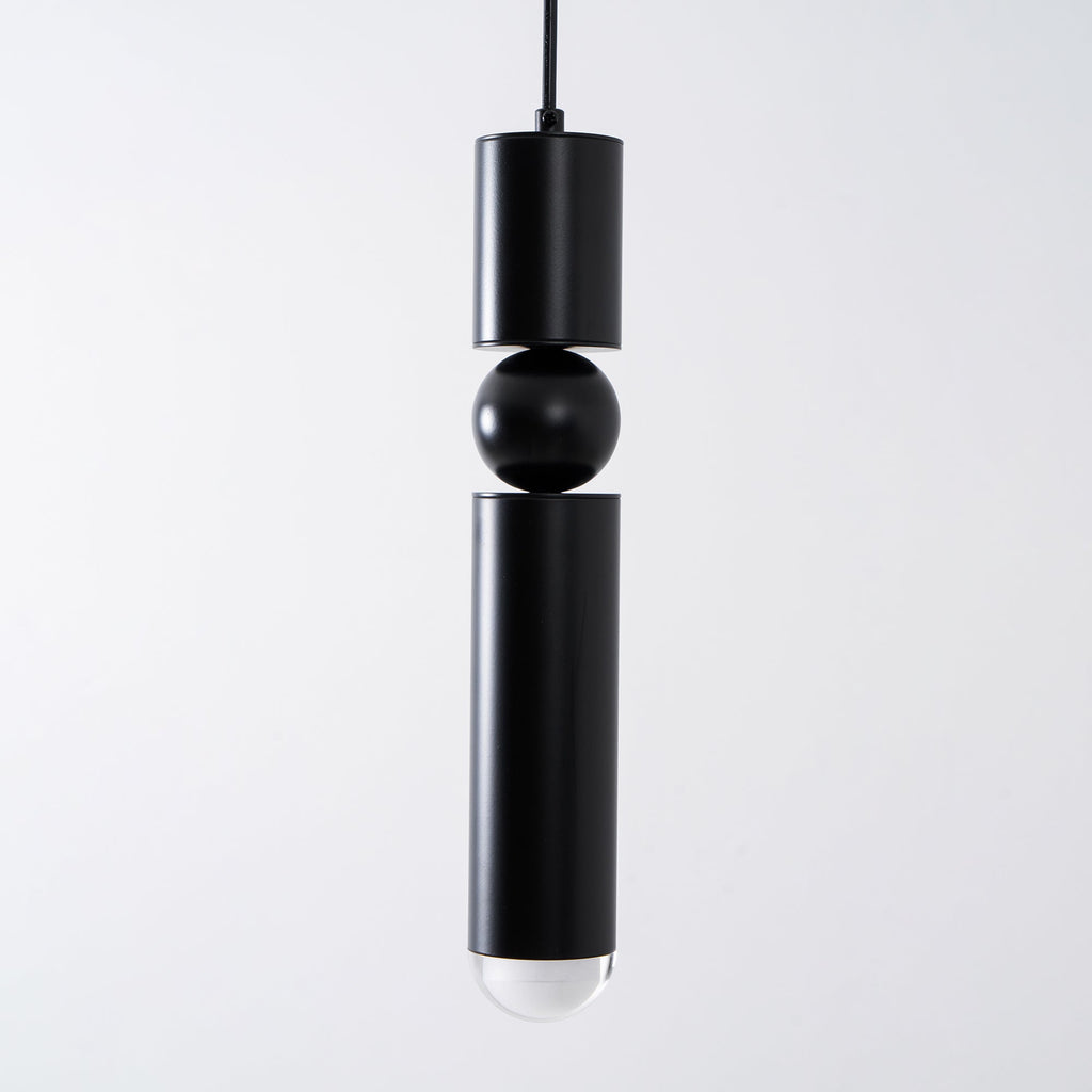 Pendant Light, Geometric Cylinder Cluster, E27, Black, Chrome or Gold