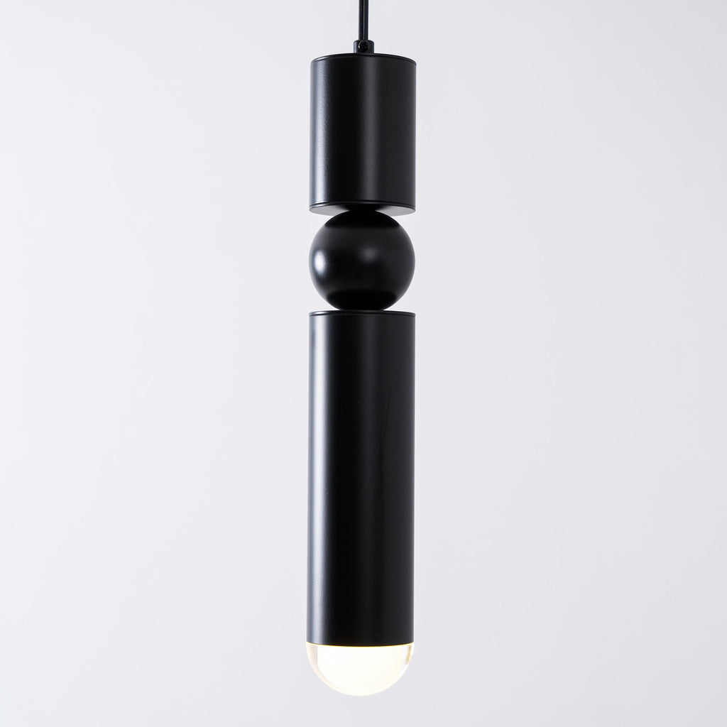 Pendant Light, Geometric Cylinder Cluster, E27, Black, Chrome or Gold