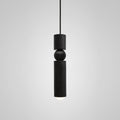 Geometric pendant light with cylinder cluster around a sphere