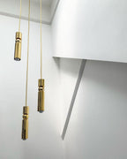 Pendant Light, Geometric Cylinder Cluster, E27, Black, Chrome or Gold