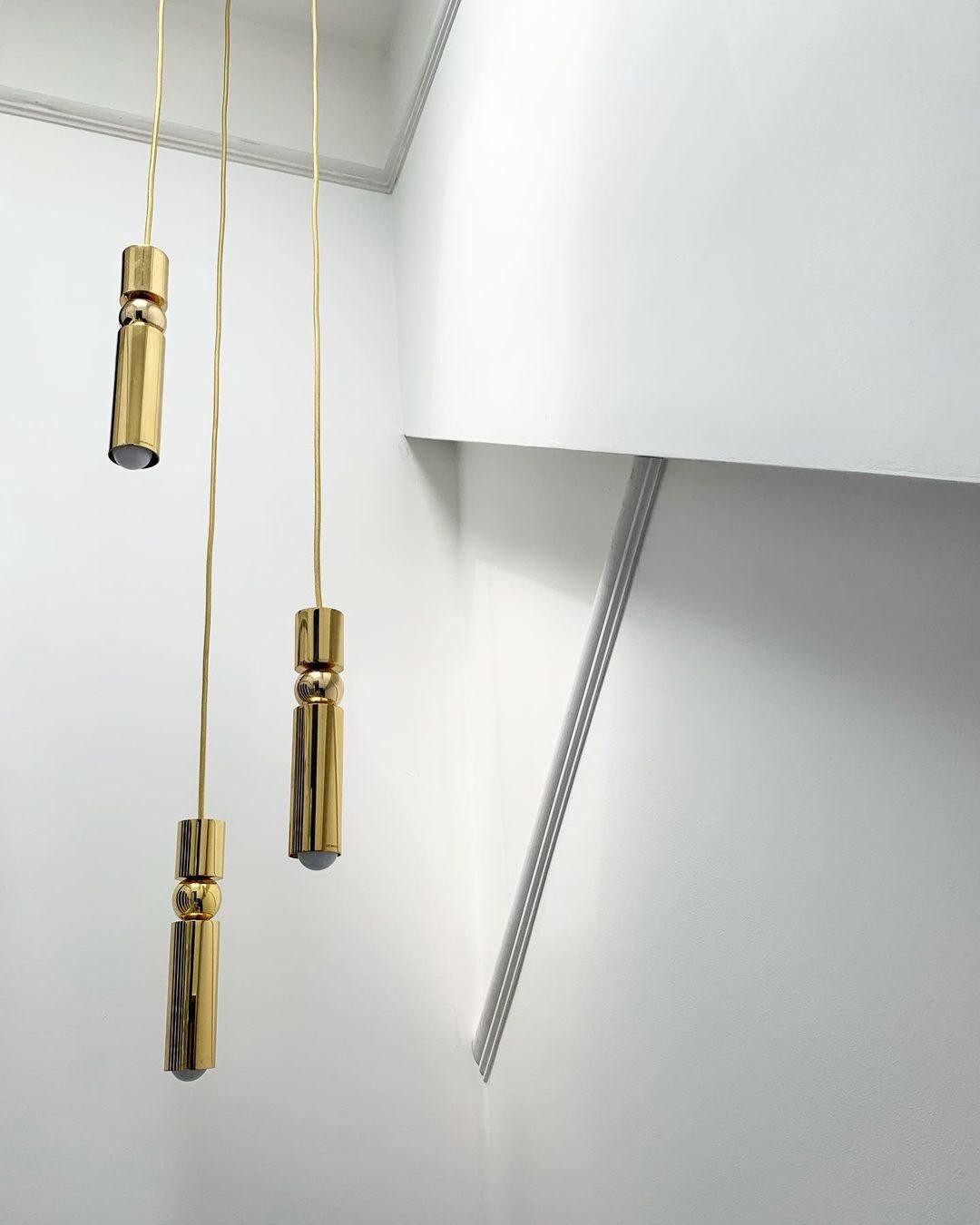Pendant Light, Geometric Cylinder Cluster, E27, Black, Chrome or Gold