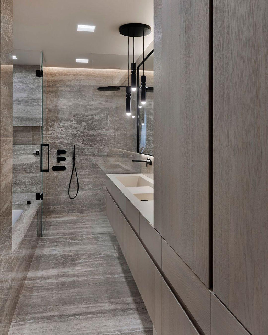 Pendant Light, Geometric Cylinder Cluster, E27, Black, Chrome or Gold