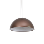 Cast plaster pendant light dome shown against a plain backdrop