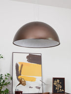 Pendant Light, Cast Plaster Hemisphere Diffuser, E27, 6 Finishes