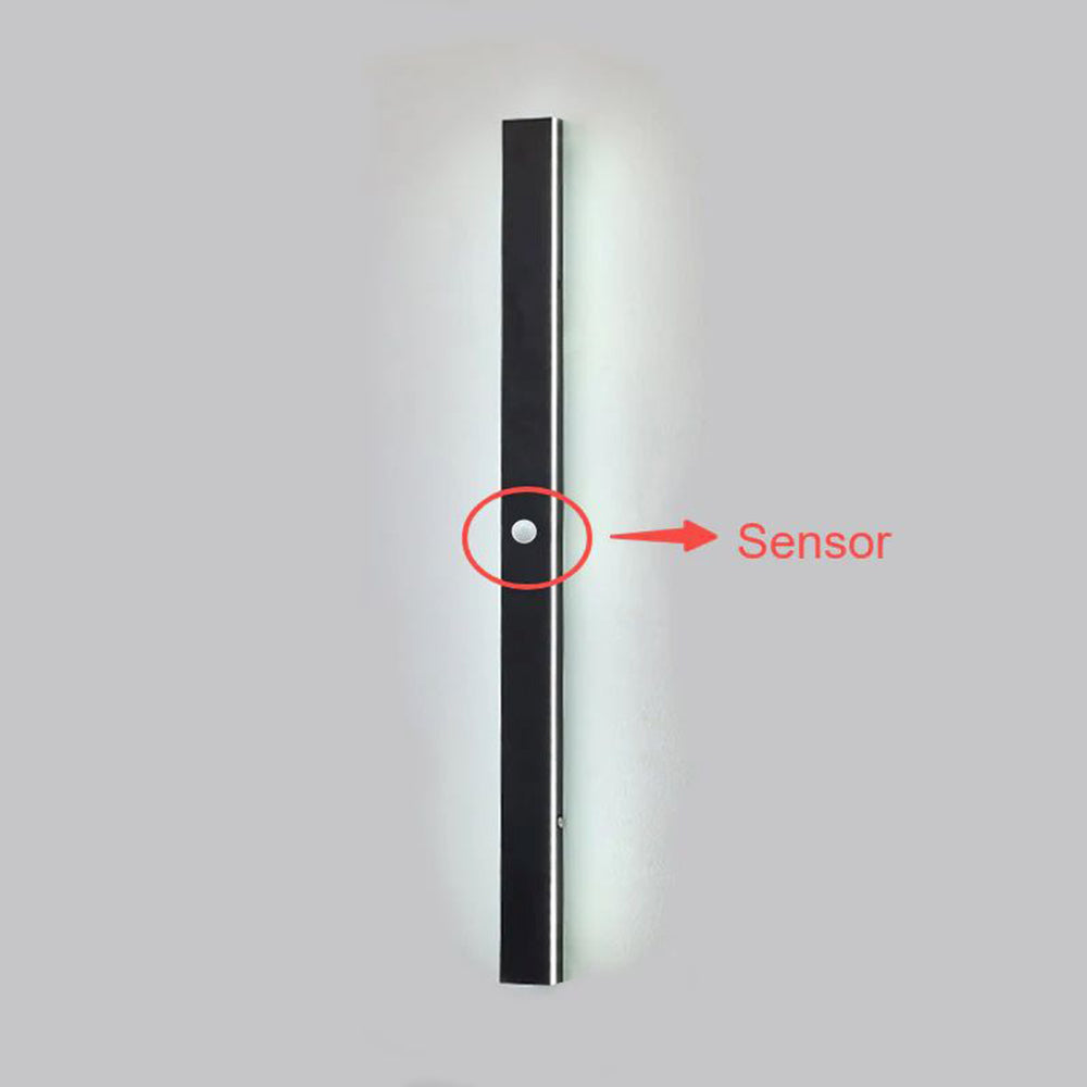 Linear Metal Outdoor Wall Light With Acrylic Diffuser, Black