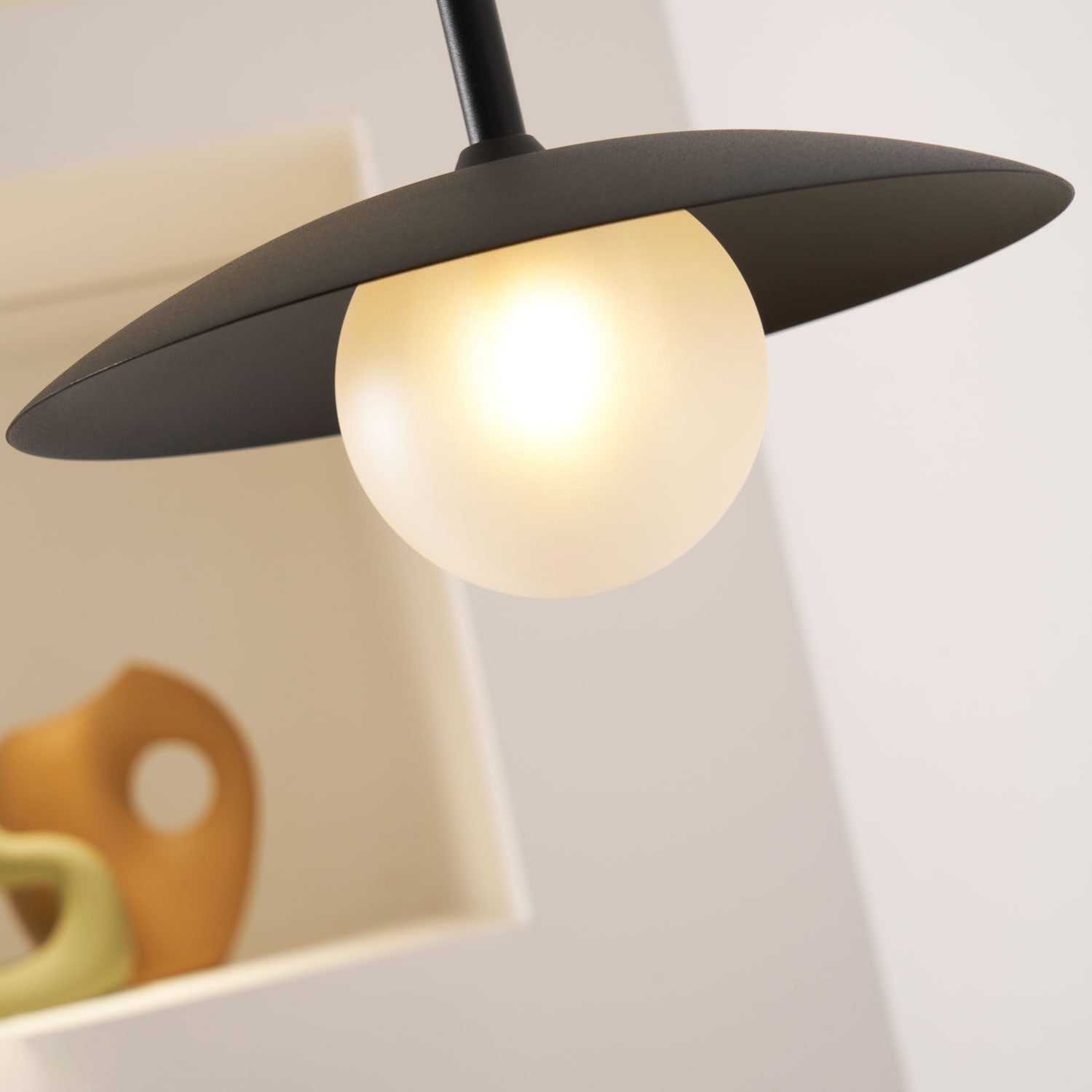 Swing Arm Wall Lamp, Frosted Glass Shade, G9, Plug-In, Gea