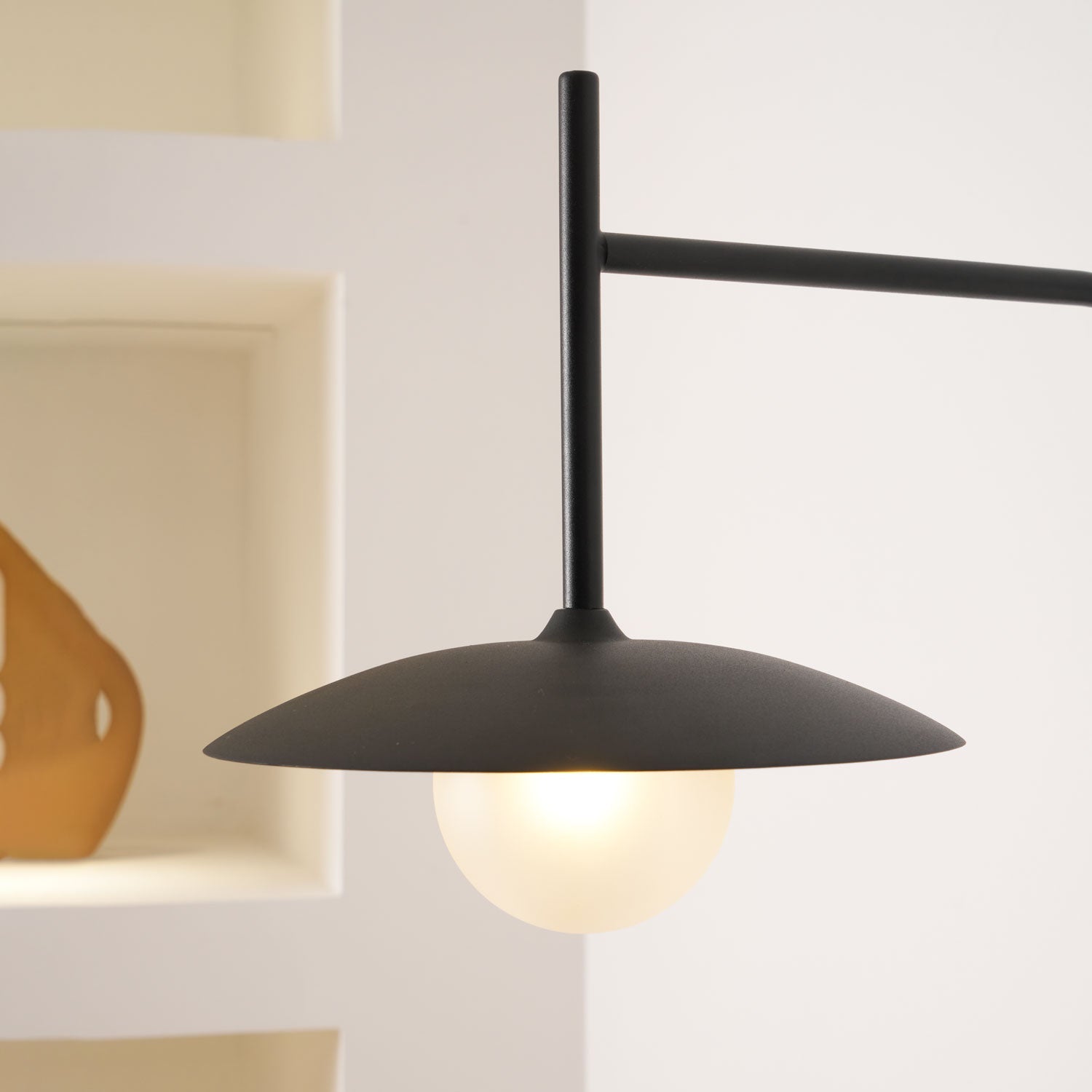 Swing Arm Wall Lamp, Frosted Glass Shade, G9, Plug-In, Gea
