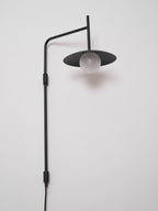 Swing Arm Wall Lamp, Frosted Glass Shade, G9, Plug-In, Gea