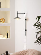 Swing Arm Wall Lamp, Frosted Glass Shade, G9, Plug-In, Gea