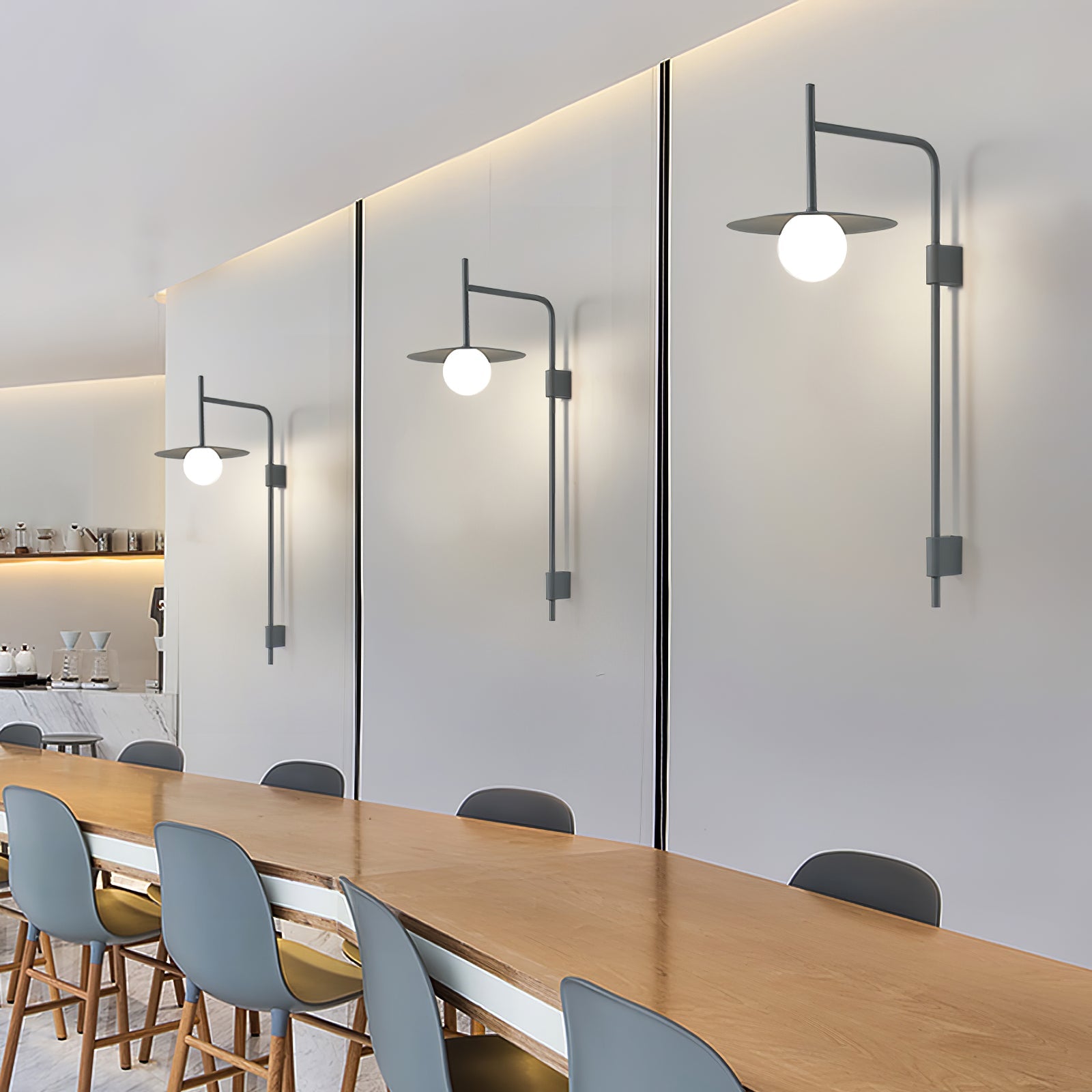 Swing Arm Wall Lamp, Frosted Glass Shade, G9, Plug-In, Gea