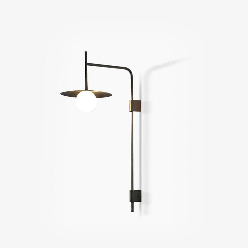 Swing Arm Wall Lamp, Frosted Glass Shade, G9, Plug-In, Gea