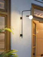 Swing Arm Wall Lamp, Frosted Glass Shade, G9, Plug-In, Gea
