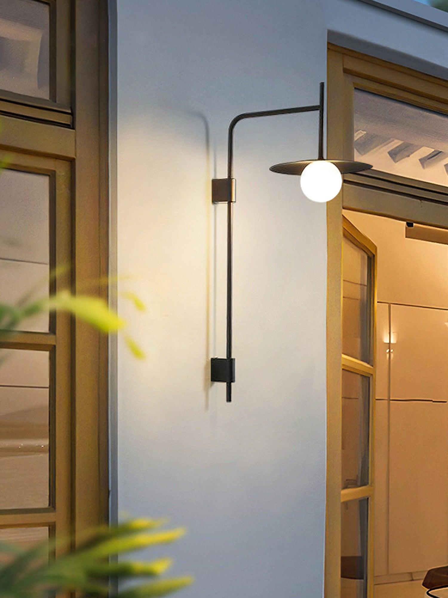 Swing Arm Wall Lamp, Frosted Glass Shade, G9, Plug-In, Gea